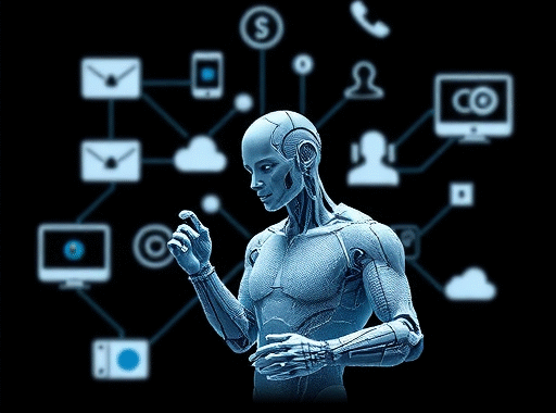 Artificial Intelligence automation process visual graphic